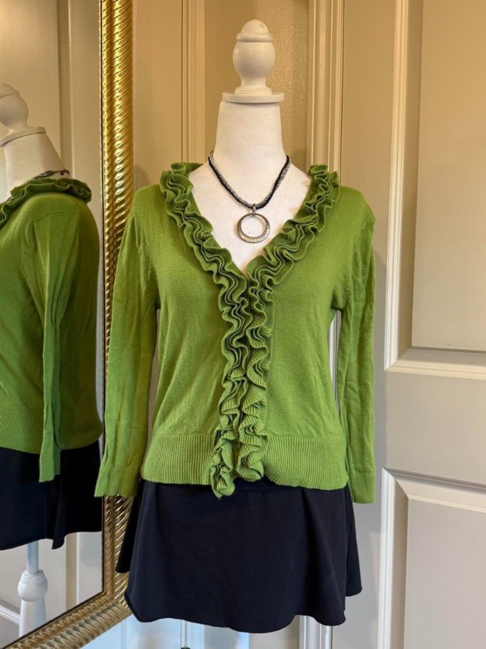 apostrophe ruffle sweater/blouse with fairycore vibes